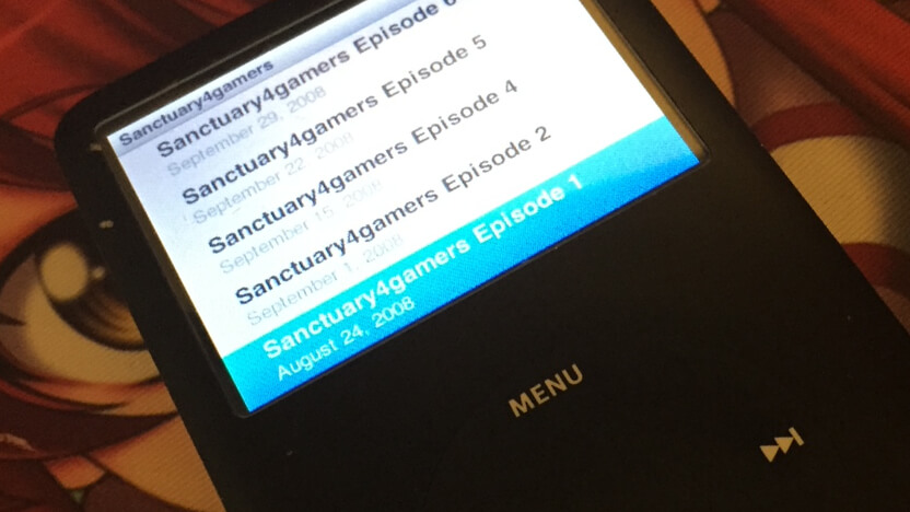 My iPod classic, with Sanctuary4gamers episodes on it